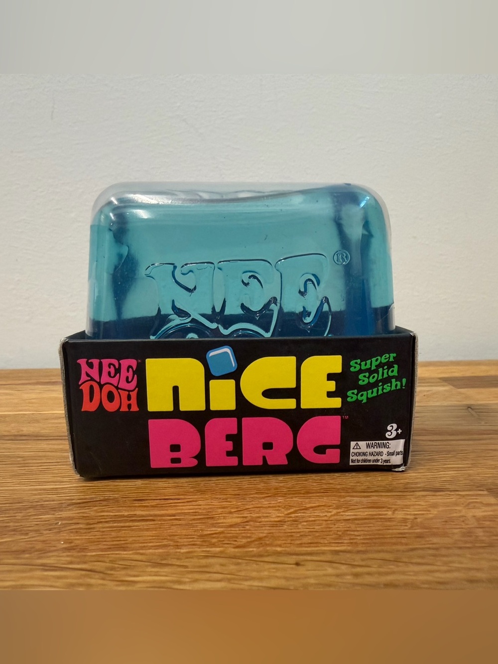 NeeDoh Nice Berg Blue Squishy XL Giant Jumbo Ice Cube Block
